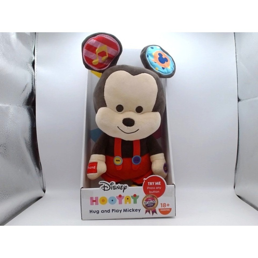 Disney Hooyay Hug and Play Mickey Stuffed Animal, Interactive, BRAND NEW IN BOX